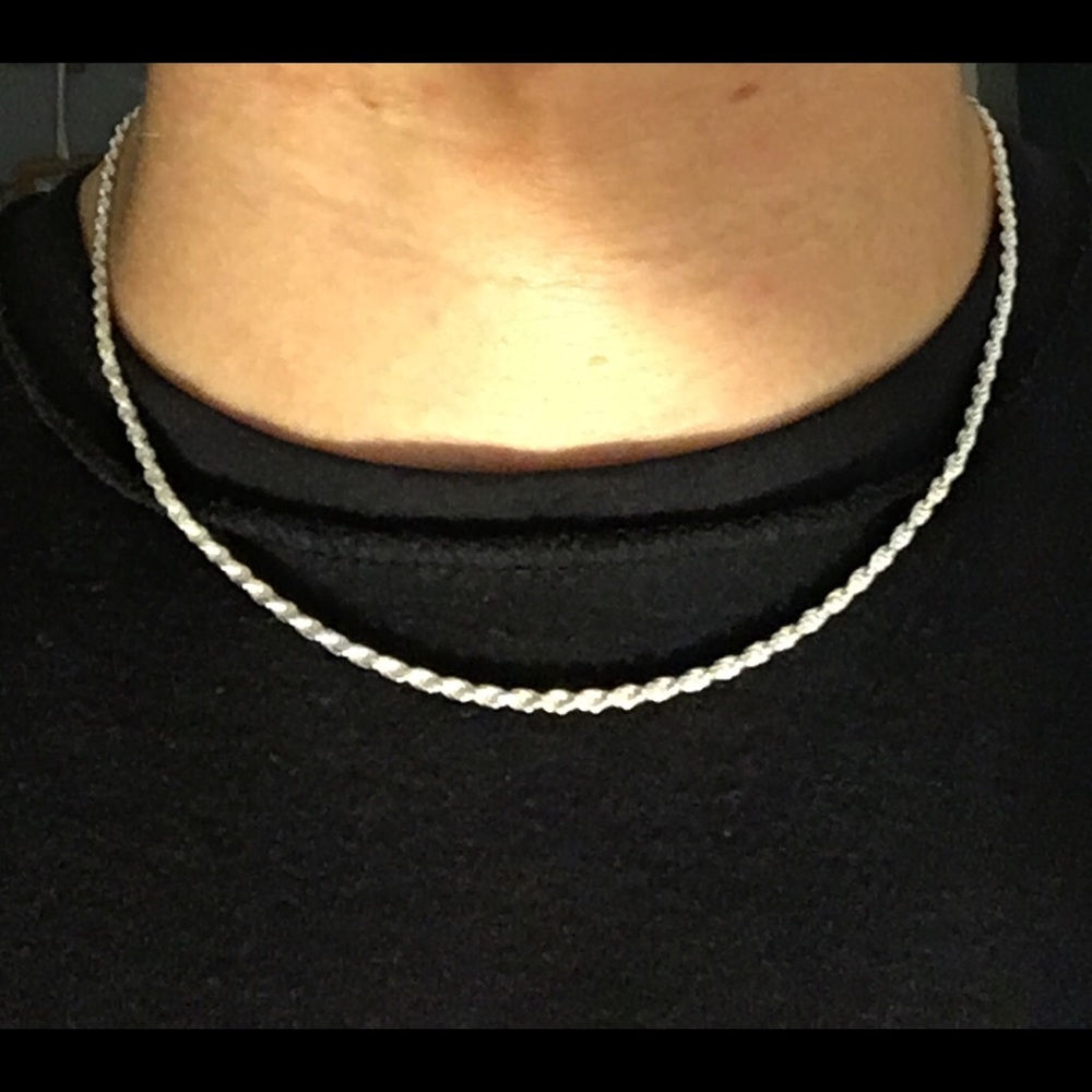 Solid Silver Chain Rope Chain 18in 2mm .925
